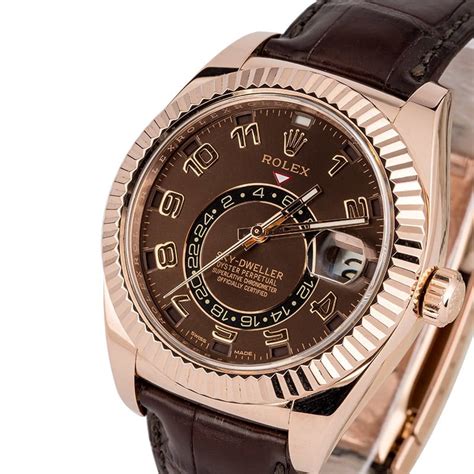 rose gold rolex sky dweller replica|rolex sky dweller price used.